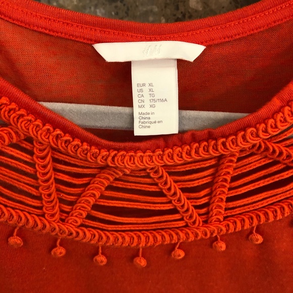 H&M Orange Linen Blend Blouse - Picture 5 of 7